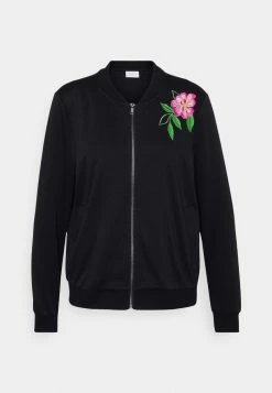 Vila VIAMANDA EMBROIDERY JACKET - Bomber Jacket - Black