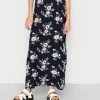 Vila VIMESA LONG SKIRT - Maxi Skirt - Navy Blazer