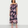 Vila VIMARIANA OFFSHOUDLER ANKLE DRESS - Day Dress - Navy Blazer Rosa