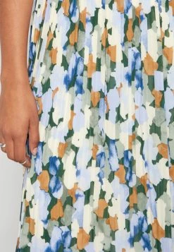 Vila VIADELINE PLISSE MIDI - A-line Skirt - Blue/green -Vila shop b0b873fdf55a42e58010cac029edf3ab