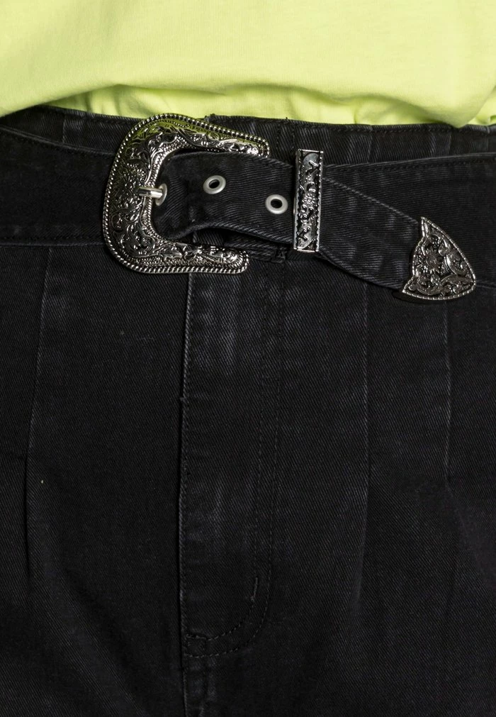 Vila VICLAUDIA CROW WIDE - Relaxed Fit Jeans - Black Denim Washed 7 Vila VICLAUDIA CROW WIDE - Relaxed Fit Jeans - Black Denim Washed - Image 5