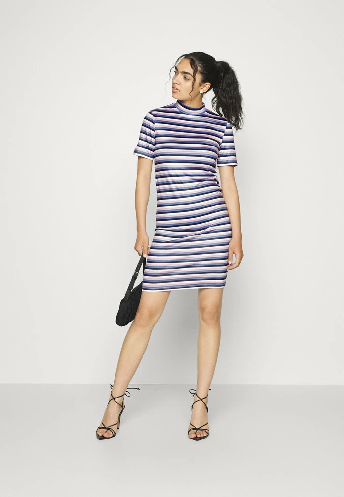 Vila VICARLA HIGHNECK - Jersey Dress - English Manor/navy Blazer/white/rosa 4 Vila VICARLA HIGHNECK - Jersey Dress - English Manor/navy Blazer/white/rosa - Image 2