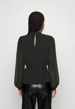 Vila VIKAROLINA TIE BELT - Blouse - Black -Vila shop b404a8d9821d40d9b3b3322075f37931