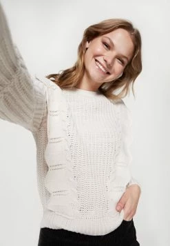 Vila VINORILA FLOUNCE - Jumper - White Sand 11 Vila VINORILA FLOUNCE - Jumper - White Sand -Vila shop b405c437a89a4b2fa2e29e983886341c