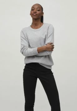 Vila ONECK NOOS - Jumper - Light Grey Melange