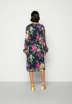 Vila VIFALIA V-NECK MIDI DRESS - Shirt Dress - Dark Navy -Vila shop b72d02f36d864fc783fee7aaefc7641f