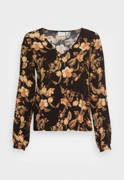 Vila VIAYA V NECK - Blouse - Black -Vila shop b76be49095b648e9986b235f2871b838