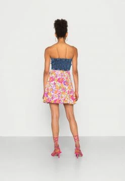 Vila VILINEA SKIRT - Mini Skirt - White/pink/orange/lilac -Vila shop b87a195c124643ee9e77a8758e374810