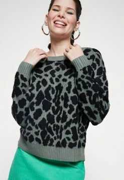Vila FEAMI MIX O NECK - Jumper - Laurel Wreath/black -Vila shop b973316824ea42728a8f6bd432b37ce5