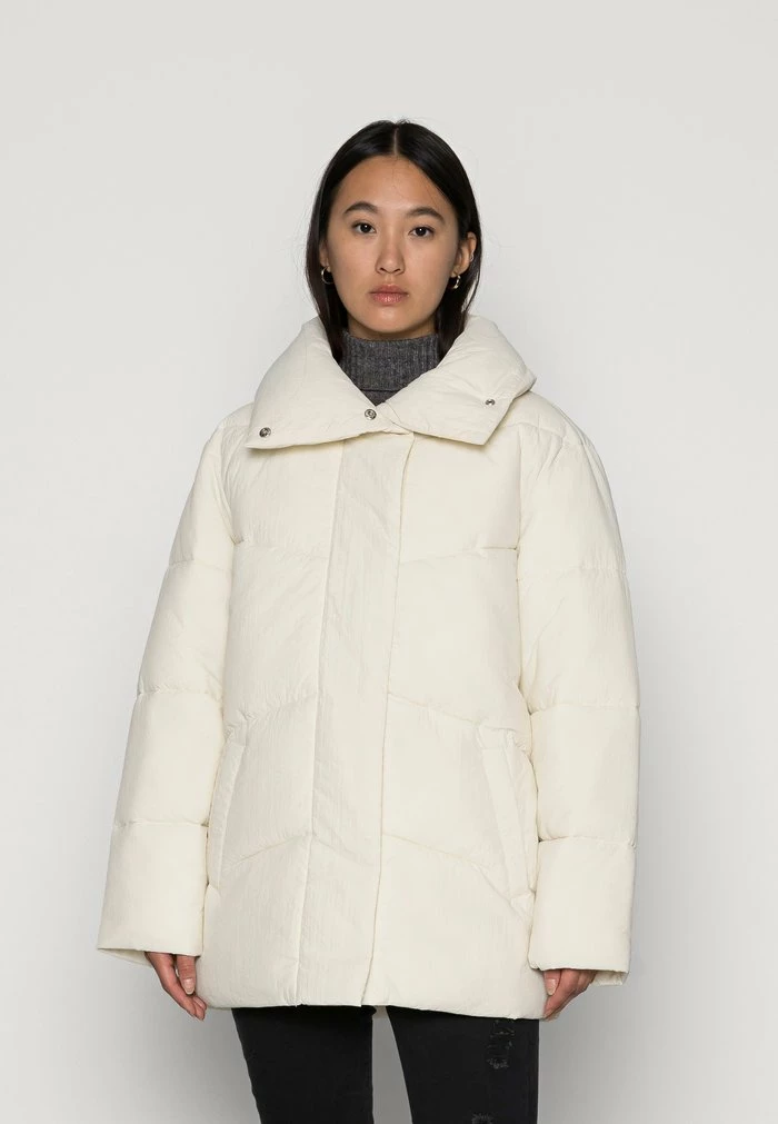 Vila VILOUISA SHORT PADDED COAT - Winter Coat - Birch 3 Vila VILOUISA SHORT PADDED COAT - Winter Coat - Birch