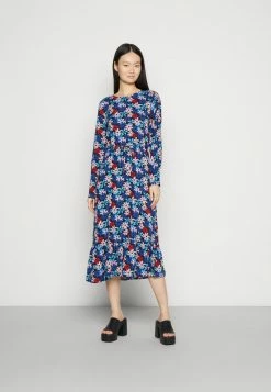 Vila VIAYA NEW MIDI DRESS - Day Dress - Fuschia Pink Daisy