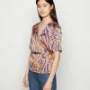 Vila VIMOLLIE WRAP - Blouse - Cathay Spice/blue -Vila shop bc6cdec6118b492a8de4c4d005aa242b