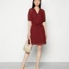 Vila VIMICHELLE VNECK DRESS - Day Dress - Tawny Port -Vila shop bed4f6b0e1774bd4b383658bdce685b4