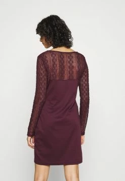 Vila VIJENNIE V NECK MIXED DRESS - Jersey Dress - Winetasting 11 Vila VIJENNIE V NECK MIXED DRESS - Jersey Dress - Winetasting -Vila shop c02de622c3444dc398714c56b57c911d