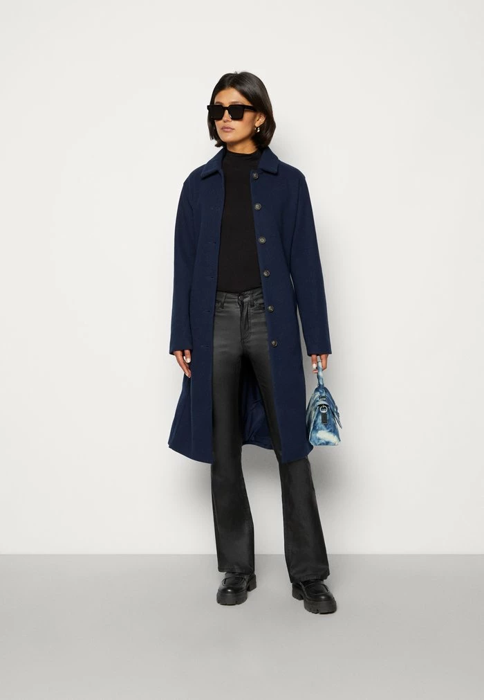 Vila Classic Coat - Navy Blazer 4 Vila Classic Coat - Navy Blazer - Image 2