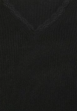 Vila VIOA V-NECK - Jumper - Black -Vila shop c1d8953aeaec4b52b5160b09ee9a899e