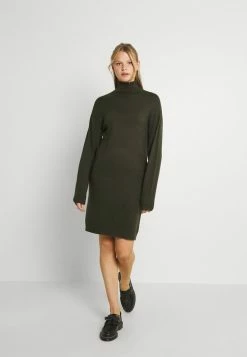 Vila VIRUBI L/S ROLL NECK/KA - Jumper Dress - Forest Night