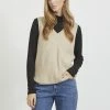 Vila VIRIL V-NECK VEST - Jumper - Natural Melange -Vila shop c4697e7c58d64310935d71a729b18f82