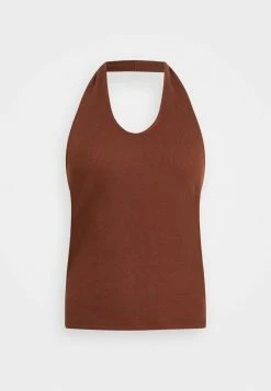 Vila VIFELIA CROSSED NECKTOP - Top - Chocolate Fondant -Vila shop c48cb5072a314c94bb5e0f8a528d6066