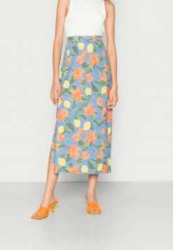 Vila VIATHENA HW - Maxi Skirt - Mazarine Citrus