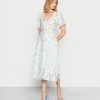 Vila VISIFLO WRAP DRESS - Day Dress - White/light Blue