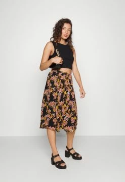 Alternative view of Vila VIADELINE PLISSE MIDI - A-line Skirt - Black