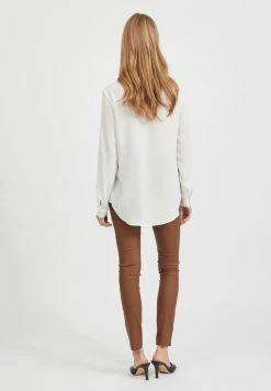 Vila VILUCY BUTTON - Button-down Blouse - Snow White -Vila shop c9893ab3042945e291ba1c511ea796da