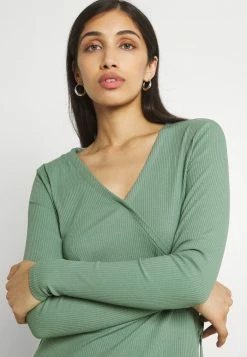 Vila VIJULLA WRAP - Long Sleeved Top - Hedge Green -Vila shop cd87996287ec4095bf27af2873c1c44c