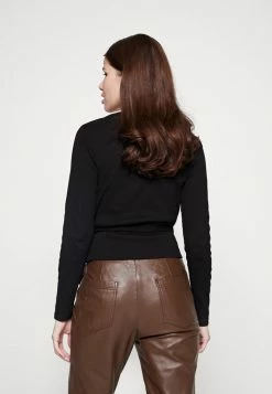 Vila VIFELIA WRAP - Cardigan - Black -Vila shop cef04413369f4f29aa49b3d70581f17f