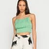 Vila VIDREAMY CROPPED - Top - Mineral Green