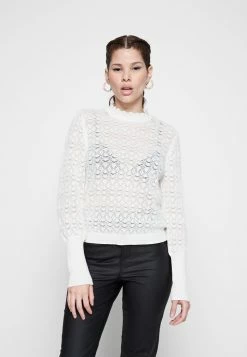 Vila VIVO HIGHNECK - Jumper - White Alyssum