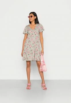 Alternative view of Vila VINATALIE - Day Dress - Cameo Green/pink
