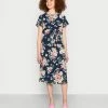 Vila VIMILINA FLOWER MIDI DRESS - Day Dress - Navy Blazer -Vila shop d5cf0a0f81254450a143c79c62c14d58