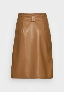 Vila VIPEN COATED SKIRT - A-line Skirt - Toasted Coconut -Vila shop d6501d25a2ea488cbf4d7a3d7054842c