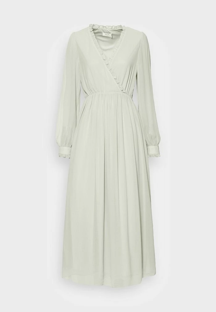 Vila VILUISA V NECK ANKLE DRESS - Occasion Wear - Desert Sage 6 Vila VILUISA V NECK ANKLE DRESS - Occasion Wear - Desert Sage - Image 4