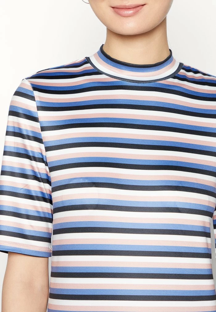 Vila VICARLA HIGHNECK - Print T-shirt - Navy/white/rosa 8 Vila VICARLA HIGHNECK - Print T-shirt - Navy/white/rosa - Image 6