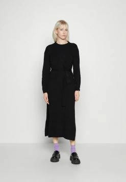 Vila VICILIA O NECK LONG DRESS - Jumper Dress - Black