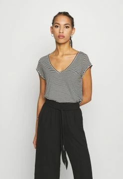 Vila Print T-shirt - Black/optical Snow