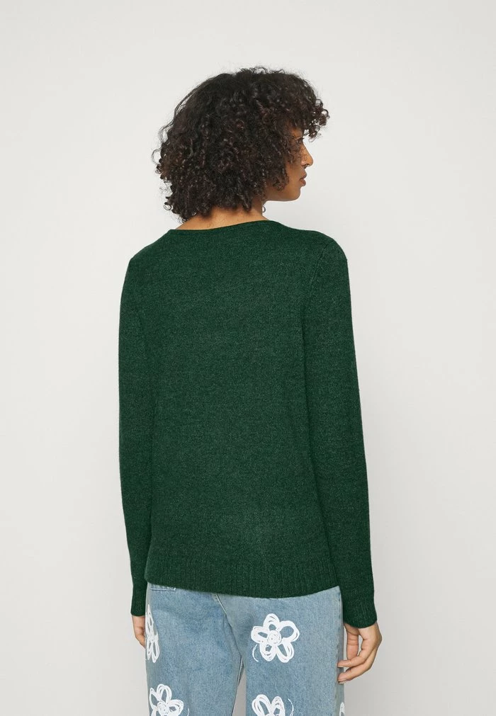 Vila VIRIL V NECK - Jumper - Dark Melange 5 Vila VIRIL V NECK - Jumper - Dark Melange - Image 3