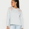 Vila VIJOE SHOULDER EMBROIDERY - Sweatshirt - Light Grey Melange Shoulder Embroidery -Vila shop e229736f7dd64a1194fd65cbb374e0fb