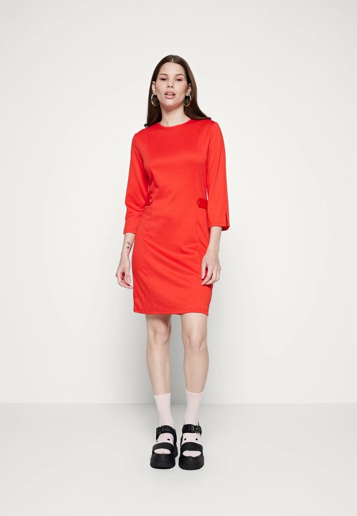 Vila VILILLIE SHORT DRESS - Jersey Dress - High Risk Red 3 Vila VILILLIE SHORT DRESS - Jersey Dress - High Risk Red