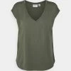 Vila VIMODALA V-NECK - Basic T-shirt - Four Leaf Clover -Vila shop e5ef0022f78d40638b5c1d43e23f68e8