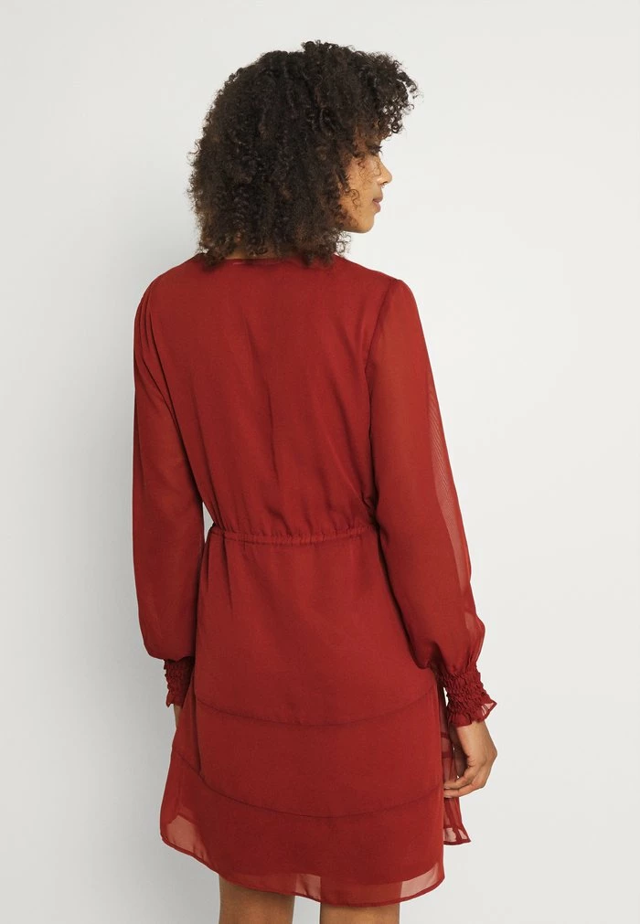 Vila VIVALINE DRESS - Day Dress - Burnt Henna 5 Vila VIVALINE DRESS - Day Dress - Burnt Henna - Image 3