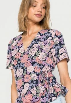 Vila VIKAVA - Blouse - Navy Blazer/pink -Vila shop e749071273124f2781fdf2484bebac42