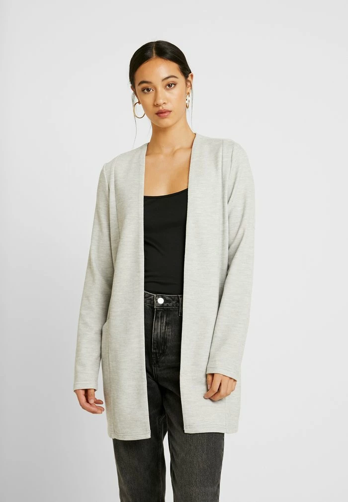 Vila SAVIA COATIGAN - Cardigan - Light Grey Melange 3 Vila SAVIA COATIGAN - Cardigan - Light Grey Melange