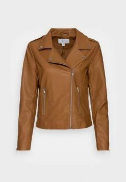 Vila Faux Leather Jacket - Toasted Coconut