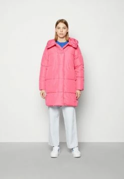 Vila VITATEE HIGH NECK LONG JACKET - Winter Coat - Fandango Pink