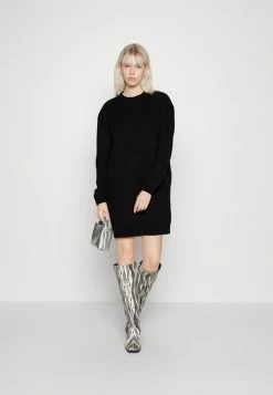 Vila VINUA O NECK DRESS - Jumper Dress - Black -Vila shop ede13f5ffcd74d9e9a549718ae43cbe2