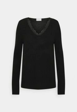 Vila VIOA V-NECK - Jumper - Black