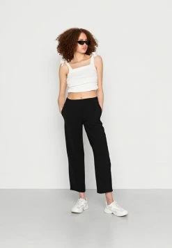 Alternative view of Vila VISTACIE RASHA 7/8 STRAIGHT PANTS - Trousers - Black